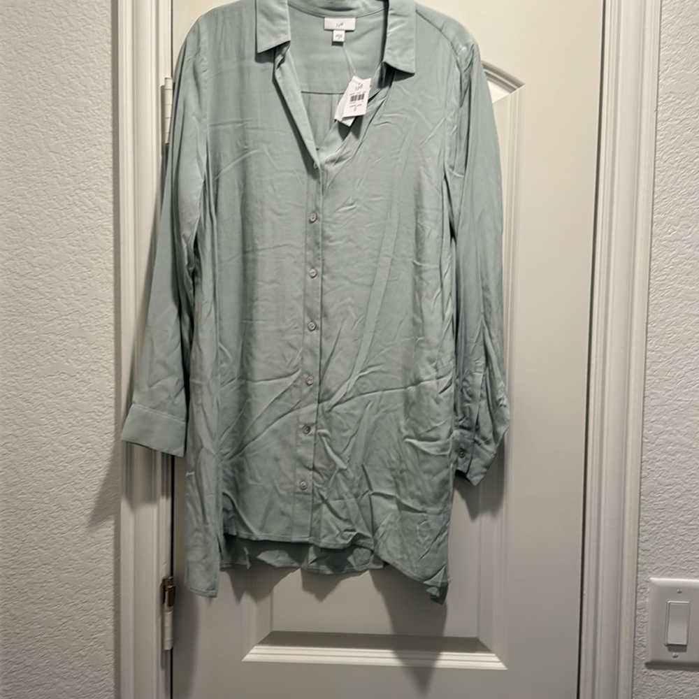 Jay Jill pale green tunic size small never worn tags online order it was $89